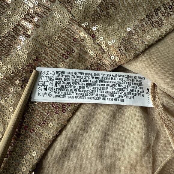 Forever 21 Gold Sequin Crop Tank Top Festival Indie Sleaze Y2K Style Size Small‎ - Picture 5 of 7